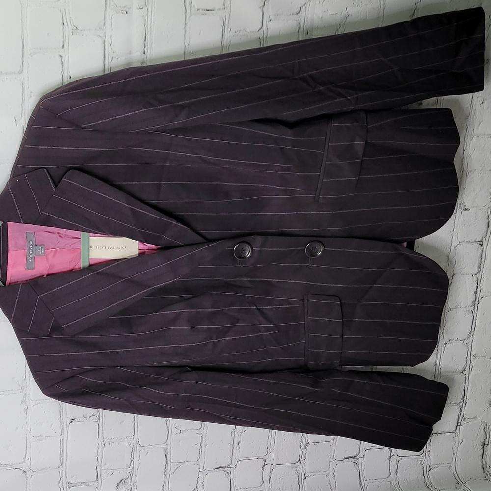 NWT Ann Taylor striped two button blazer